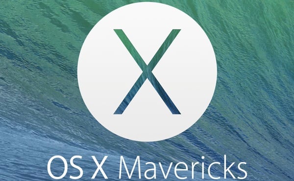 OS X Mavericks background image with logo