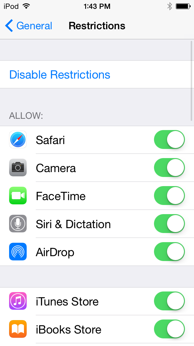 iOS 8 Restrictions: Parental Controls Overview for Parents ...