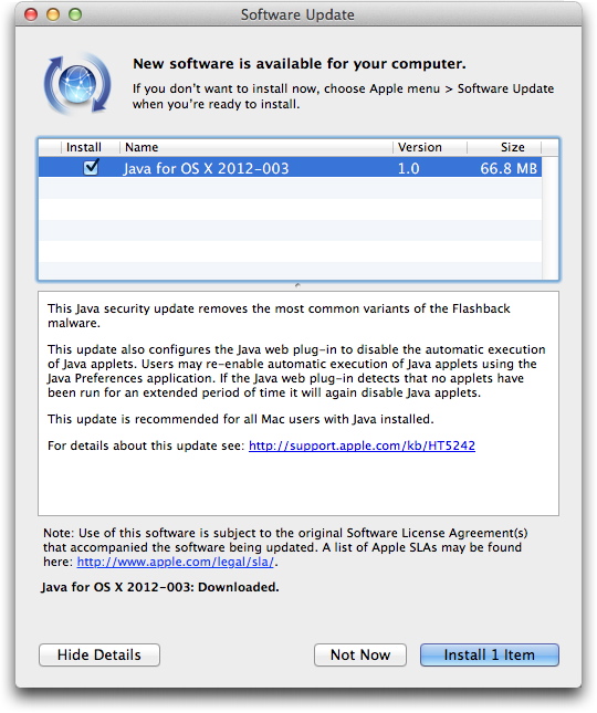 Apple Java Update Apple Java Update