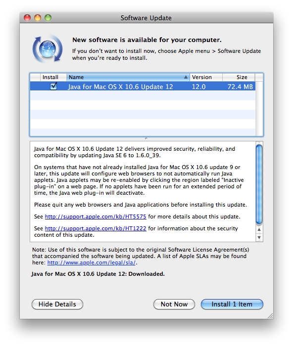 Apple Java 6 For Mac Os X