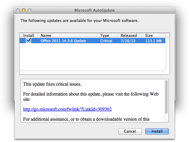 microsoft autoupdate 4.0 for mac in a loop