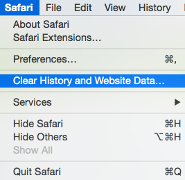 Safari Clear History and Website Data...