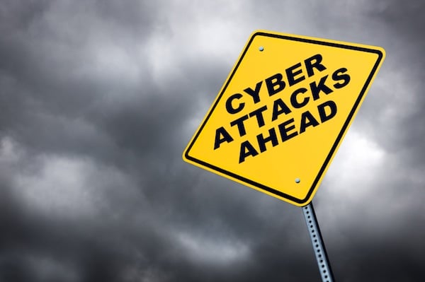 cyber attacks ahead sign