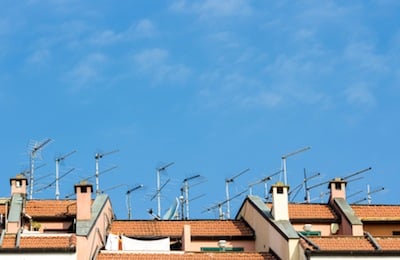rooftop WiFi antennas