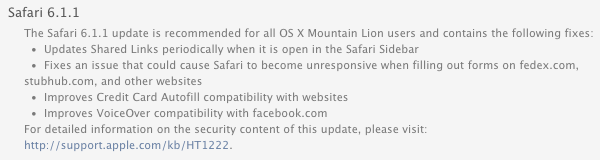 update safari mac 10.7.5