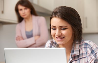 Mother Concerned About Teenage Daughter's Online Activity