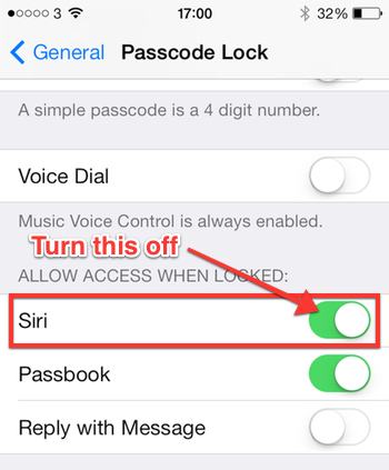 iPhone setting