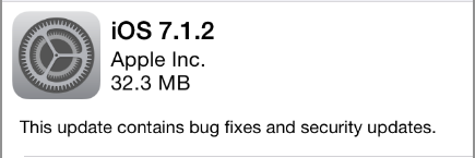 iOS 7.1.2 update notice