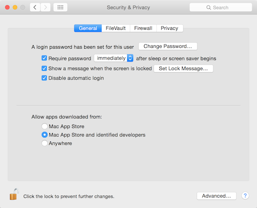 change mac security settings for downloads