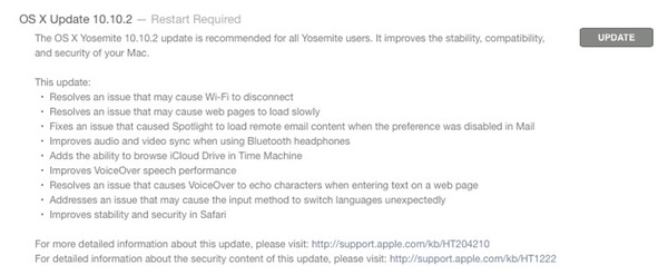 OS X update