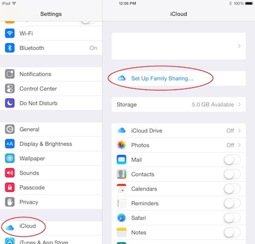 Set Up Family Sharing 