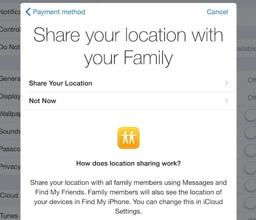 Share your location with your Family 