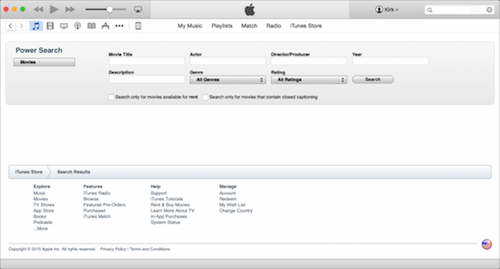 iTunes Store power search
