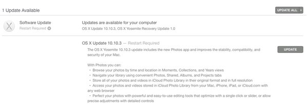 Updating Yosemite