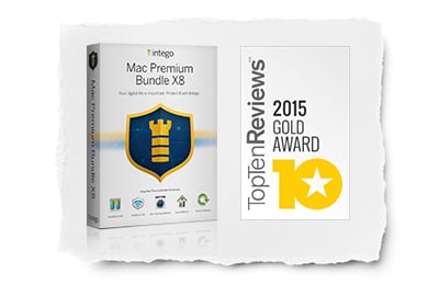 Image of Mac Premium Bundle X8 product box next to Gold Award