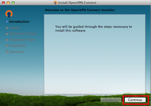 OpenVPN Connect OS X installer 