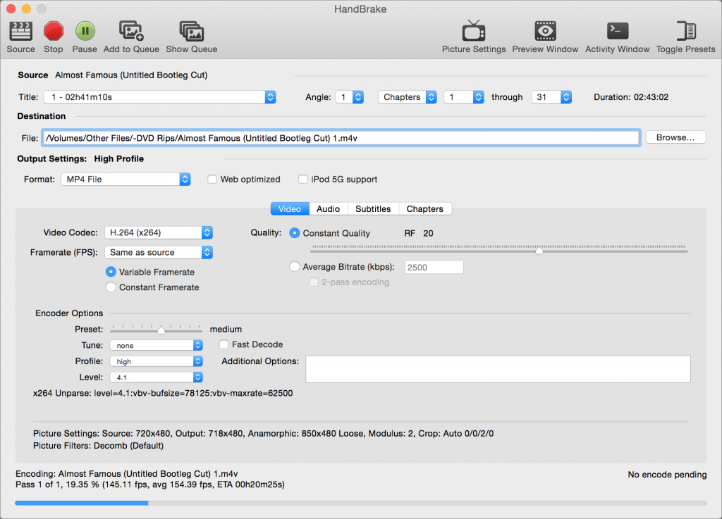 handbrake dvd