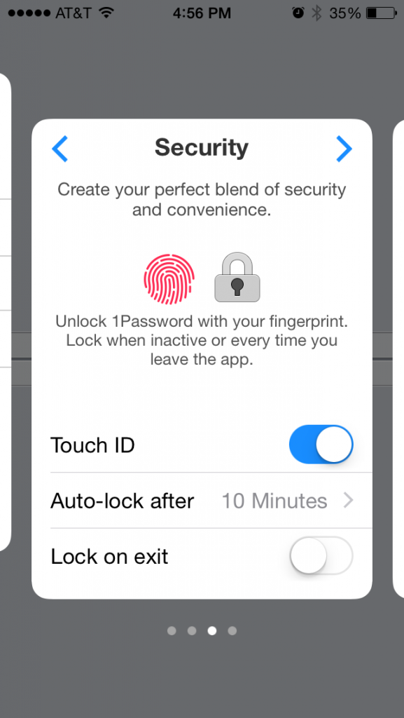 Third-party apps such as 1Password (pictured) can use Touch ID. Image credit: Andrew Cunningham, Ars Technica