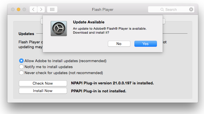 Adobe Flash Player 21.0.0.213 Available 