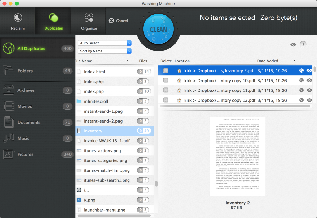 duplicate file types