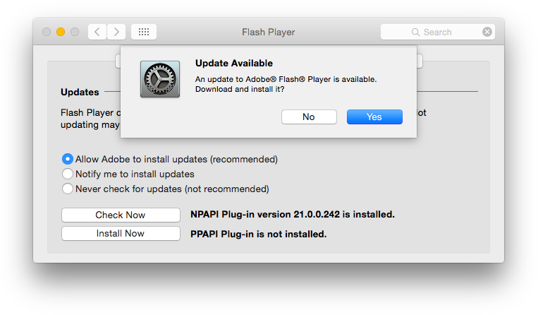Adobe Flash Player 22.0.0.192