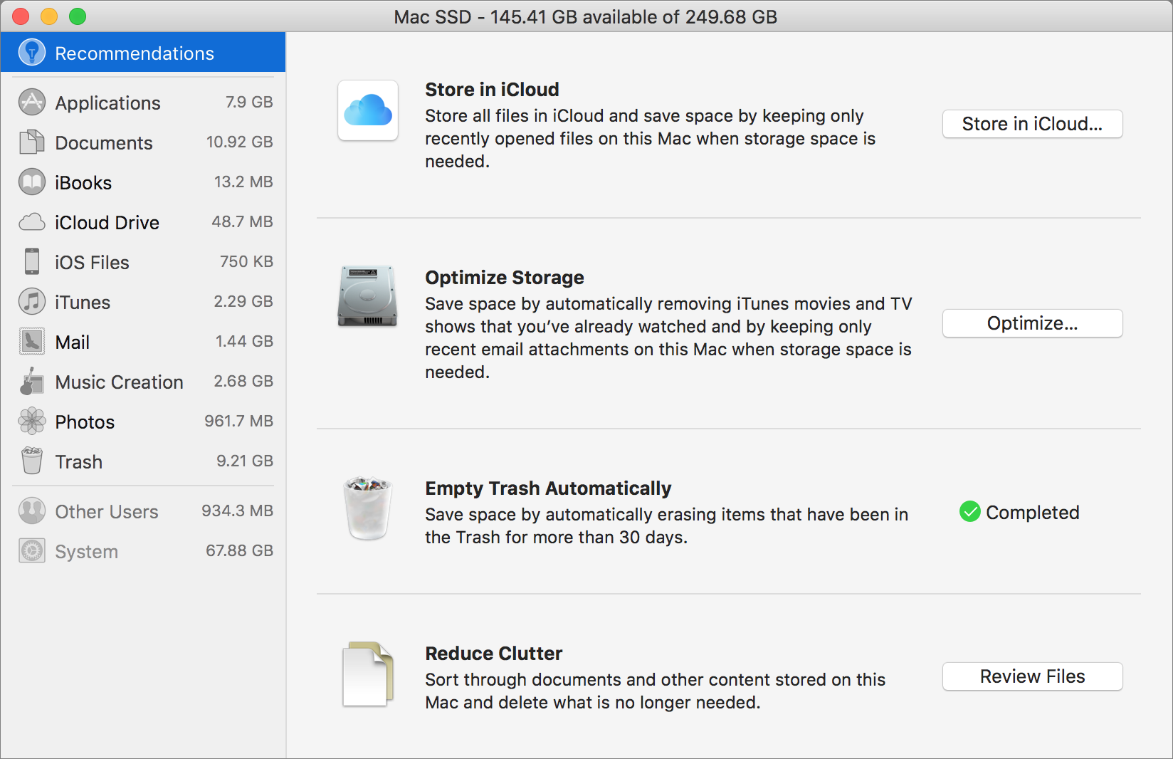 purgeable mac storage