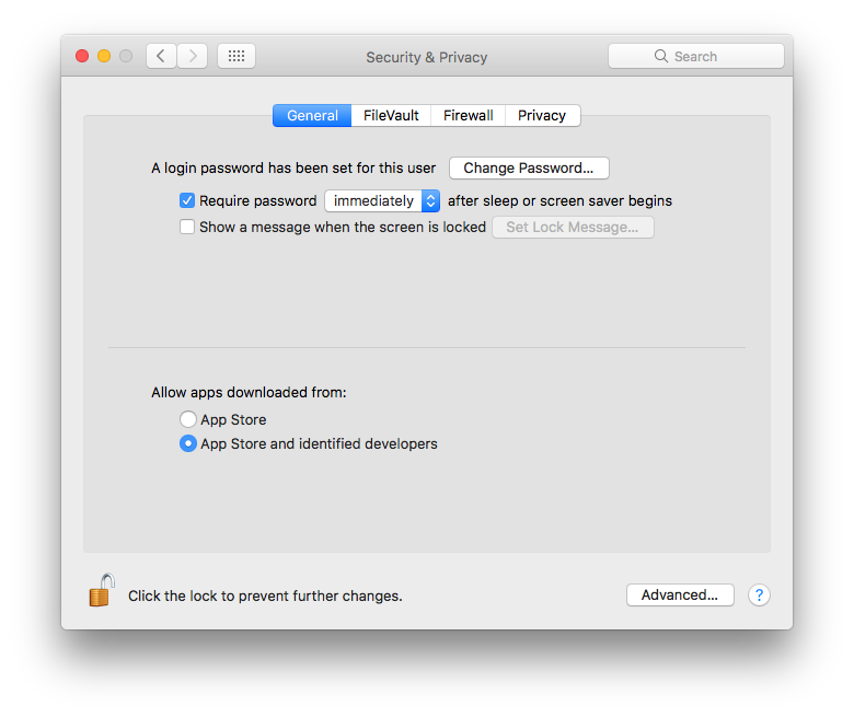Set a screensaver password