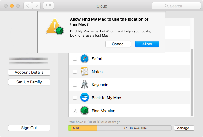 Set up iCloud
