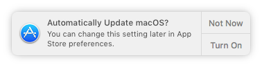 Enable automatic updates