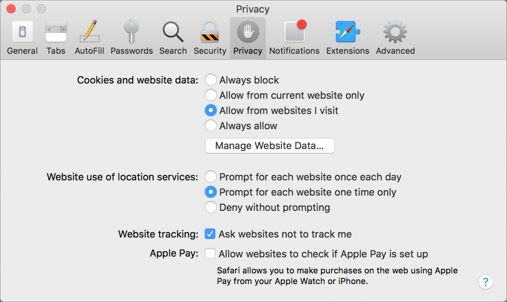 security on safari browser