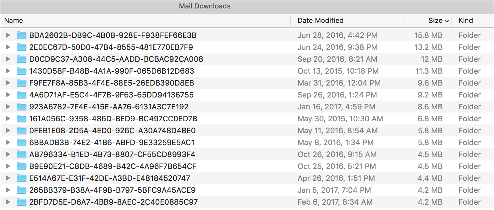 Mail Downloads