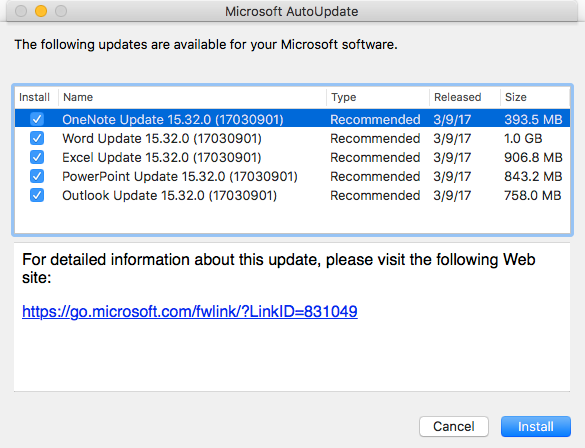 microsoft autoupdate on mac