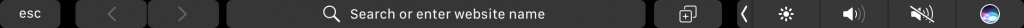 Safari Touch Bar Display