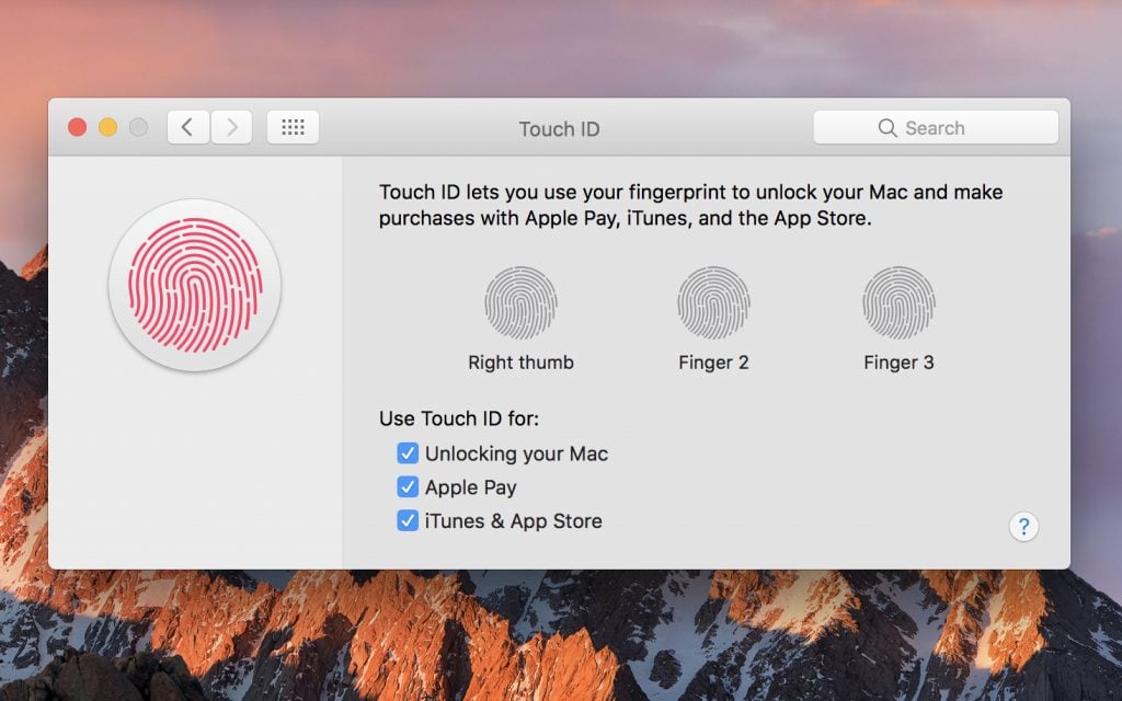 Touch ID on MacBook Pro