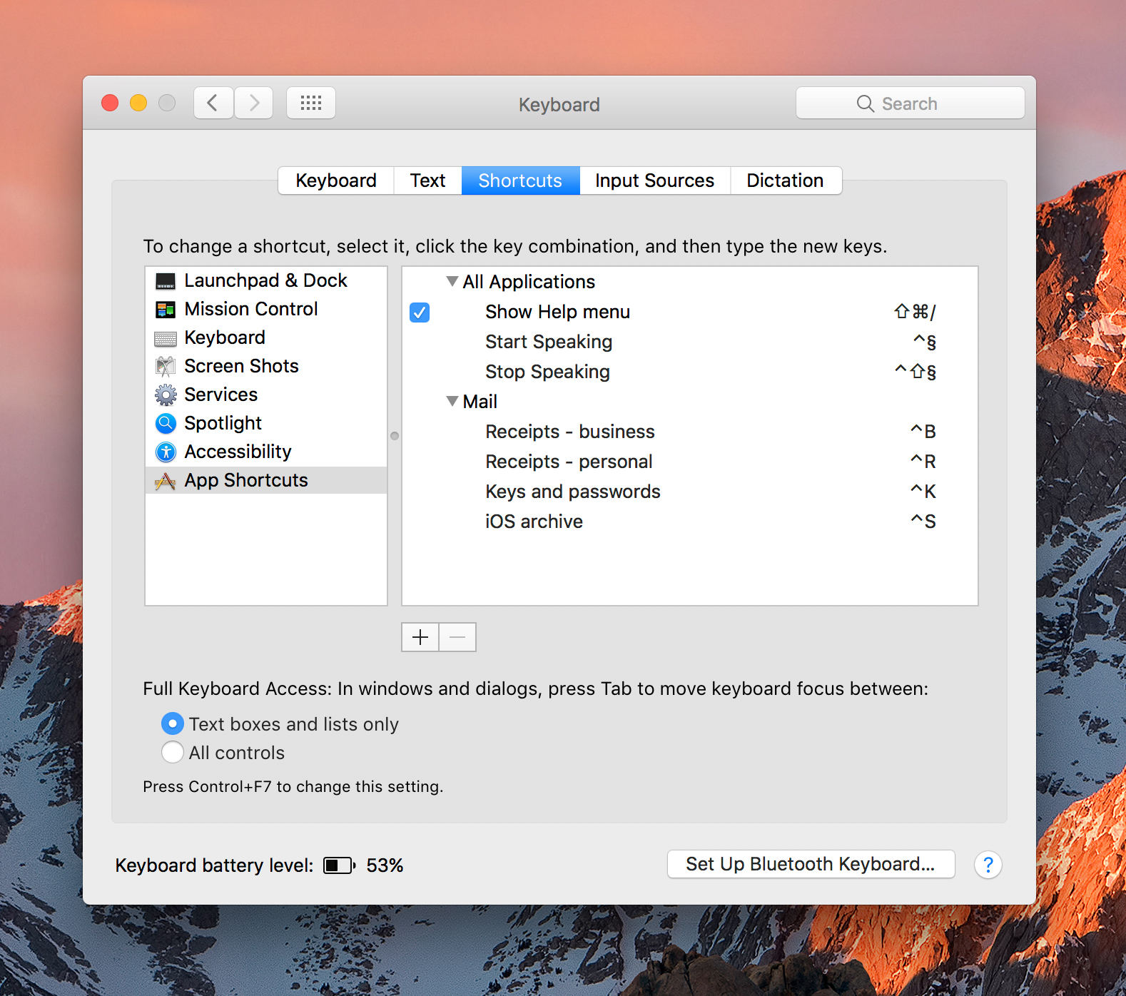 Keyboard Shortcuts