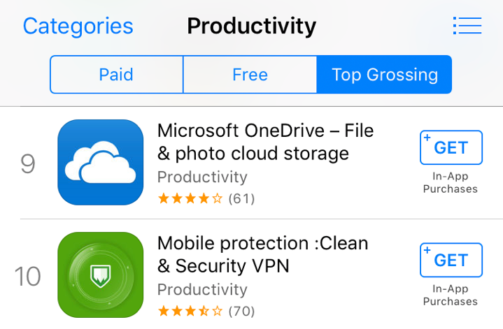 Scam iOS Productivity App