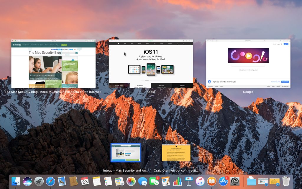 Access Windows from the App Switcher