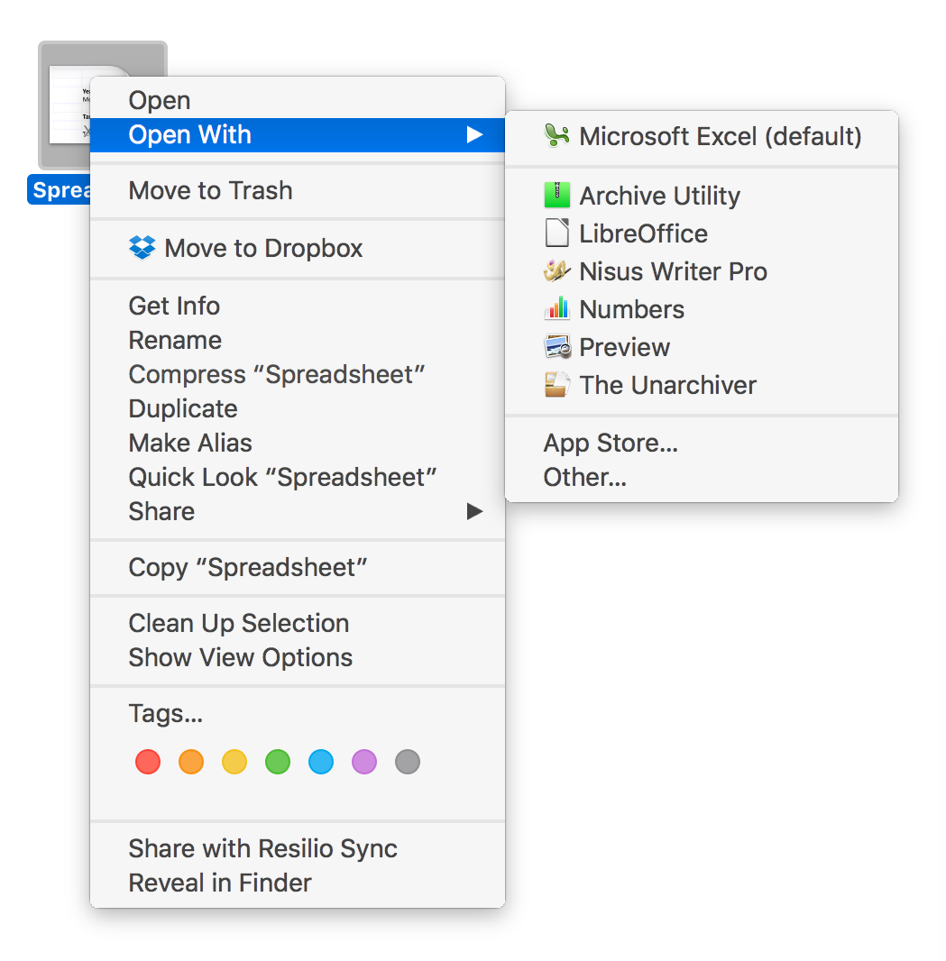 Excel for mac 2016 unable to pin files