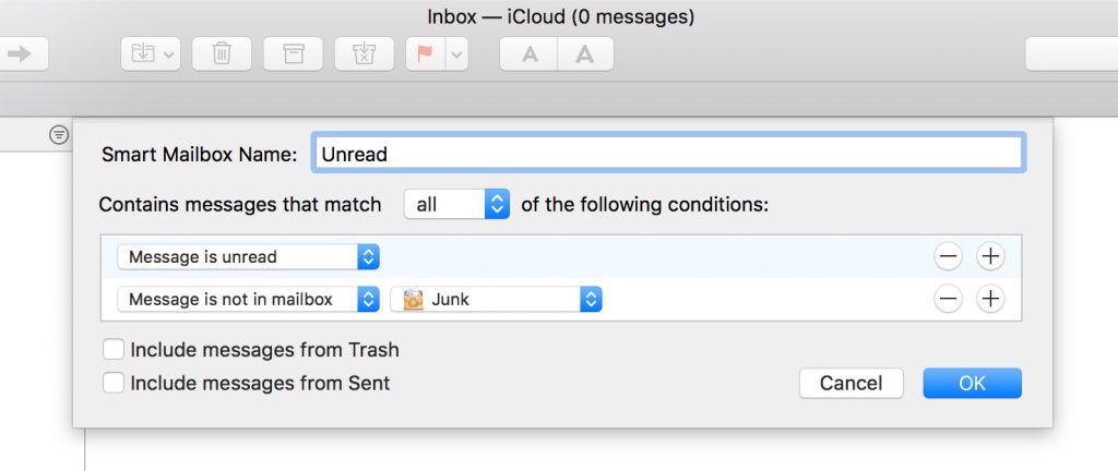 Smart Mailbox unread messages