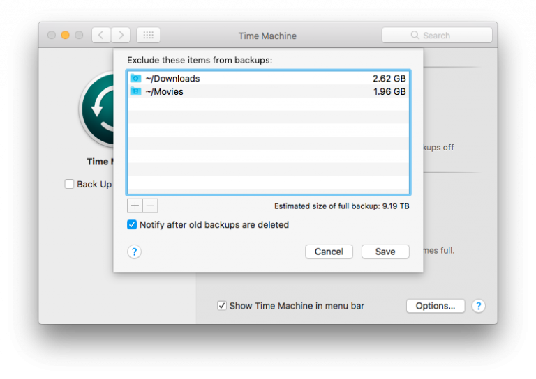 Run backup