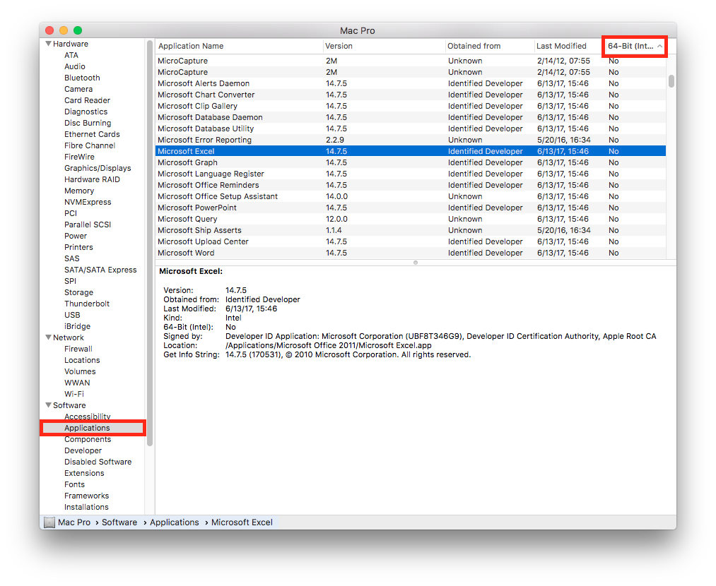 Os X Sierra Compatibility Chart