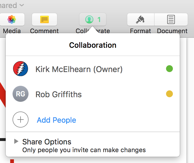 iWork Collaboration