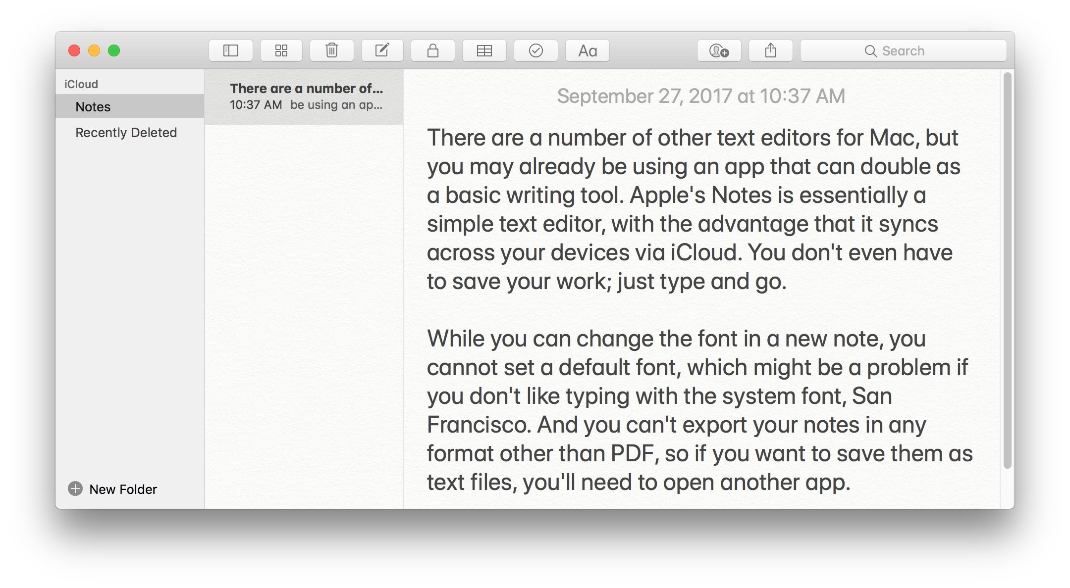 Basic text editor for mac