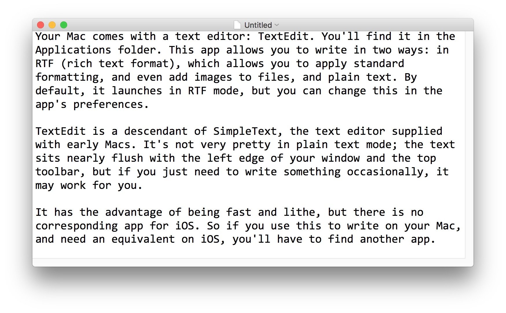 free text editor mac catalina