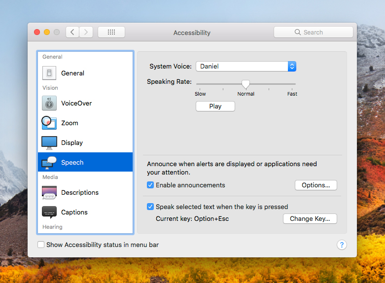 Mac speak