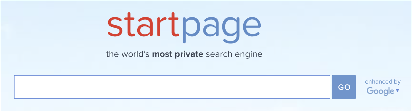 StartPage homepage