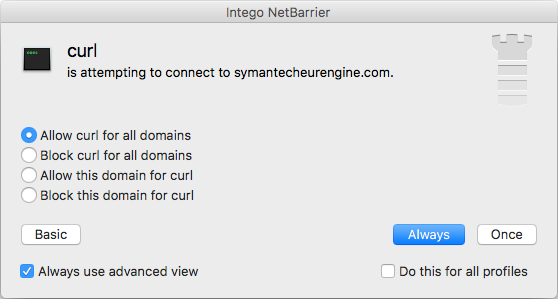 Intego NetBarrier detecting Proton malware