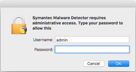 Symantec Malware Detector phishing for credentials