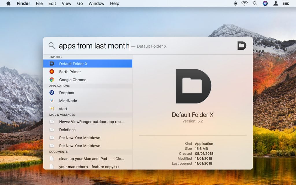 Search Spotlight using natural language