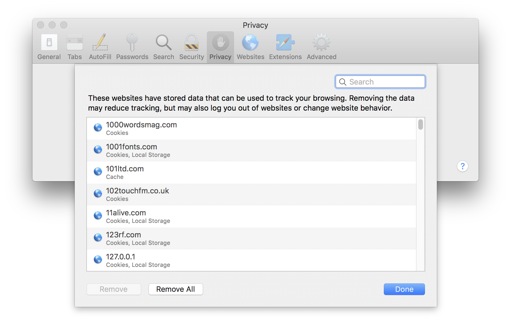 safari remove tracking cookies